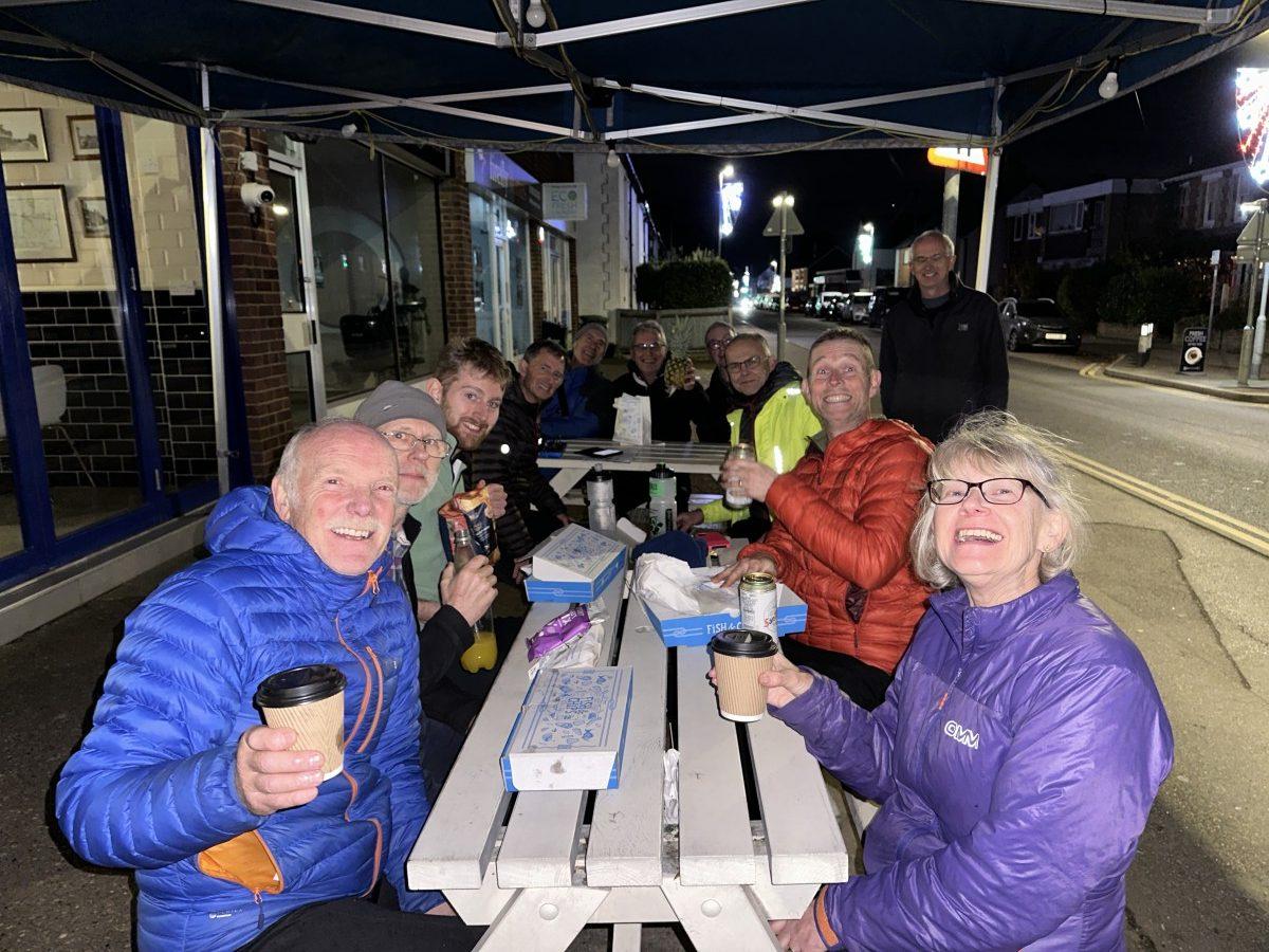 Post race Fish & Chips in Paddock Wood